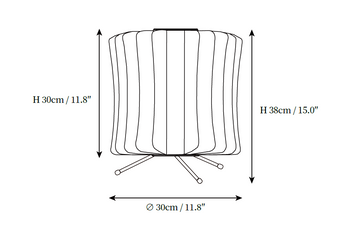 Tripod Bubble Table Lamp — Dimension drawings 4