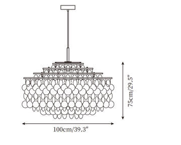 Lampadario Round Shell — Dimension drawings 3