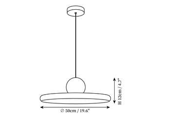 Candeeiro de Suspensão Lola — Dimension drawings 1