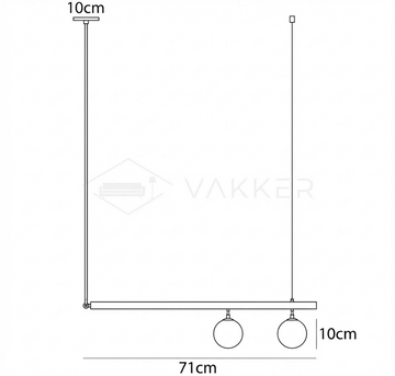 Satellite Ceiling Pendant Light — Dimension drawings 2