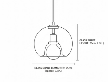 Lampada a Sospensione Eres — Dimension drawings 1
