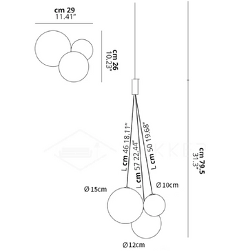 ضوء قلادة عشوائية — Dimension drawings 2