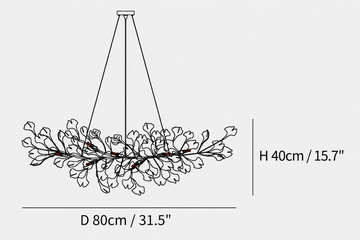 Horizon Bloom Gingko Kronleuchter — Dimension drawings 2