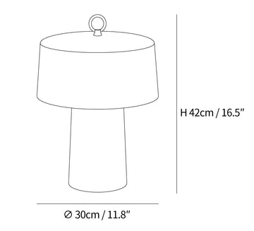 Aogashima Alabaster Table Lamp — Dimension drawings 1