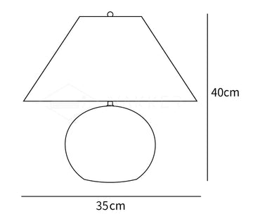 Lámpara de Mesa Beachside — Dimension drawings 1