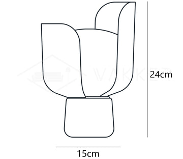 Petals Glass Table Lamp — Dimension drawings 1