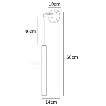 Brass Line Wall Light — Dimension drawings 1