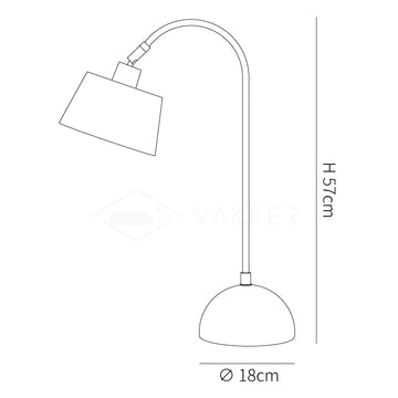 Brax Desk Lamp — Dimension drawings 1