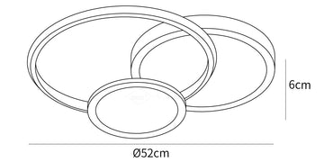 دوائر ضوء السقف LED — Dimension drawings 1