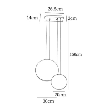 Cosmos Kombinations-Pendelleuchte — Dimension drawings 2
