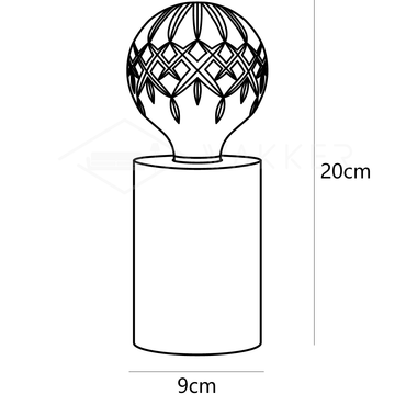مصباح طاولة لمبة كريستال — Dimension drawings 2