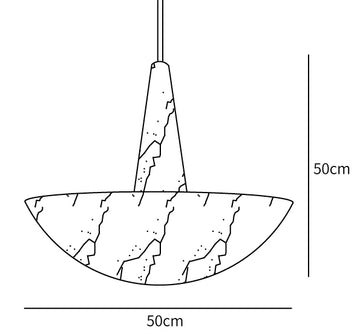 Domus Alabaster Chandelier — Dimension drawings 1