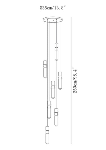 Fulcrum Pendant Light — Dimension drawings 4