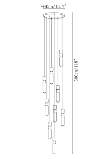 Fulcrum Pendant Light — Dimension drawings 5