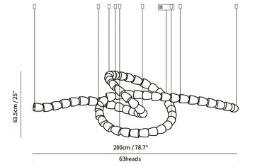 Gabriel Chrome Chandelier — Dimension drawings 5