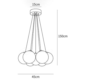 Lustre Grappes de Verre — Dimension drawings 1