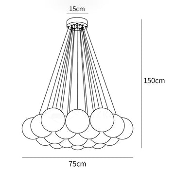 Lustre Grappes de Verre — Dimension drawings 3