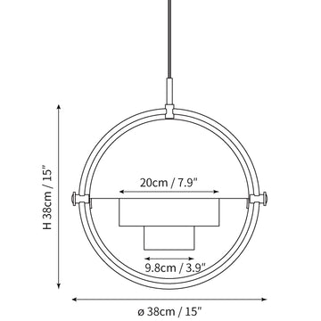 Deformed Ball Pendelleuchte — Dimension drawings 2