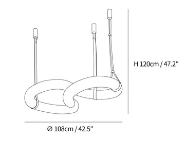 Infinity Alabaster Pendant Lamp — Dimension drawings 1