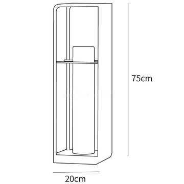 LED Lantern Garden Outdoor Light — Dimension drawings 3