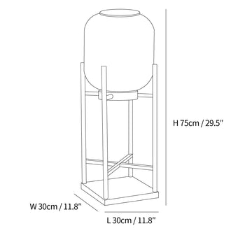Lantern Outdoor Solar Floor Lamp — Dimension drawings 2