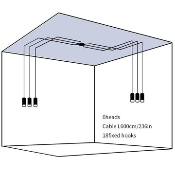 Line Form Pendant light – detail 24 — Dimension drawings 4