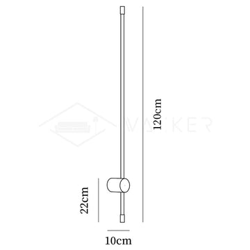 Linear LED Wall Light — Dimension drawings 2
