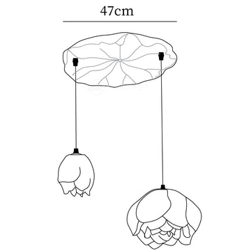 Lotus Chandelier — Dimension drawings 2