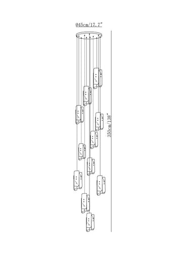 Megalith Mini Alabaster-Pendelleuchte — Dimension drawings 6