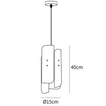 Megalith Mini Alabaster-Pendelleuchte — Dimension drawings 1
