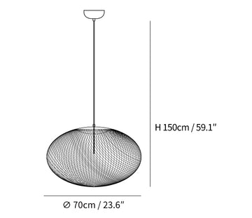 Metalen netwerk hanglamp — Dimension drawings 2