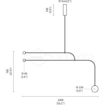 Mobile Chandelier — Dimension drawings 4