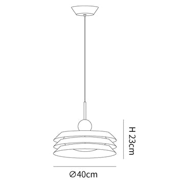 Lampada Sospensione Morandi Stratificata — Dimension drawings 1