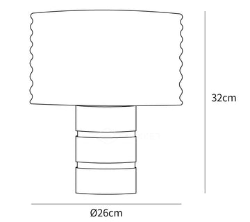 Lampada da Tavolo Outela Alabastro — Dimension drawings 1