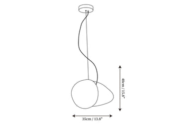 Luminaire suspendu en verre dépoli — Dimension drawings 13