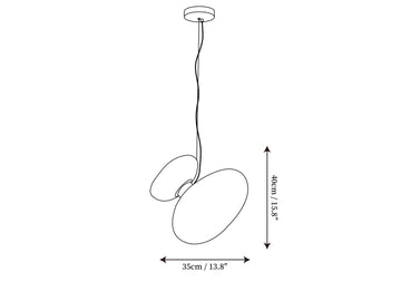 Luminaire suspendu en verre dépoli — Dimension drawings 14