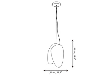Luminaire suspendu en verre dépoli — Dimension drawings 16