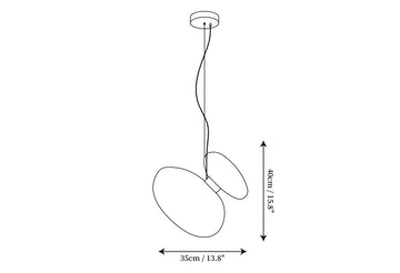 Luminaire suspendu en verre dépoli — Dimension drawings 22