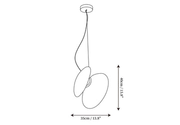 Luminaire suspendu en verre dépoli — Dimension drawings 23