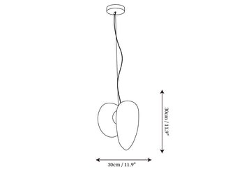 Luminaire suspendu en verre dépoli — Dimension drawings 3