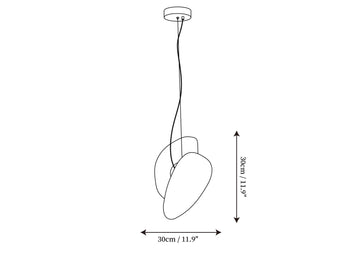 Luminaire suspendu en verre dépoli — Dimension drawings 4