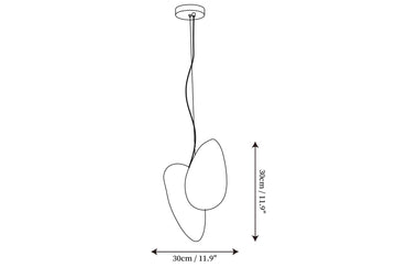 Luminaire suspendu en verre dépoli — Dimension drawings 6