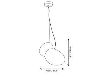 Luminaire suspendu en verre dépoli — Dimension drawings 7