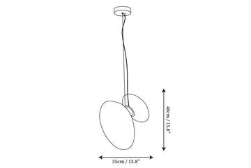 Luminaire suspendu en verre dépoli — Dimension drawings 8