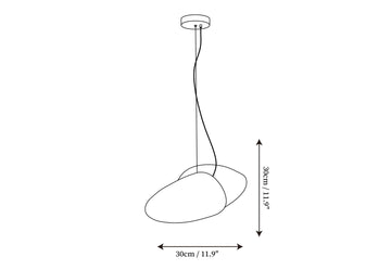 Luminaire suspendu en verre dépoli — Dimension drawings 9