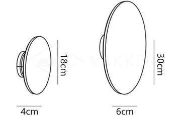 مصباح حائط دبوس — Dimension drawings 1