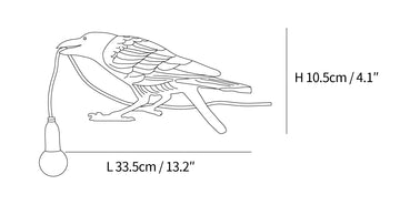 Raven Resin Table Lamp — Dimension drawings 1