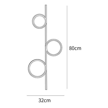 Applique Murale Rhythmic Line — Dimension drawings 2