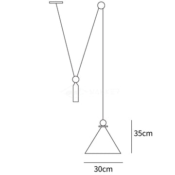 Lustre Art Géométrique Moderne — Dimension drawings 1