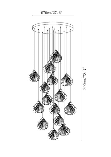 Shell Mini Pendant Light — Dimension drawings 4
